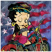 Betty Boop Motorcycle Betty Canvas Art